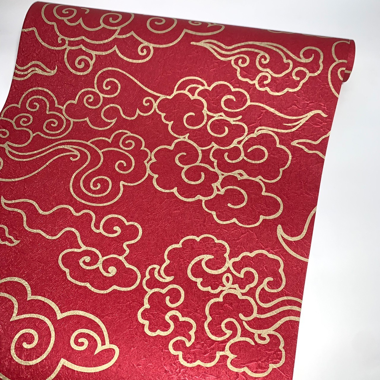 Japanese style Asian red customized Wallpaper For Supplies pvc wallpaper ink landscape