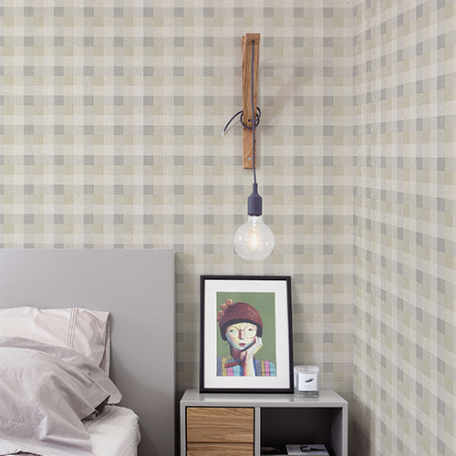 Customized Modern Checkered wallpaper  Nordic style PVC wallpaper Room wallpaper