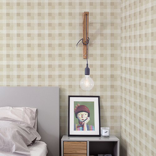 Customized Modern Checkered wallpaper  Nordic style PVC wallpaper Room wallpaper