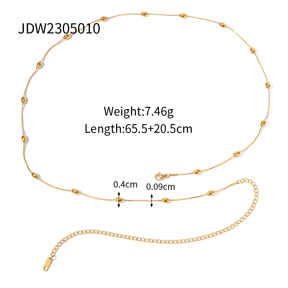 18K Gold Plated Body Chain Gift Stainless Steel Summer Beach Accessories Bead Belly Waist Chain