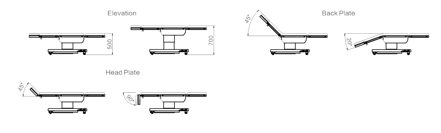 MT MEDICAL Hospital Equipment Manufacturer Electric Surgery Ophthalmology Operating Table ENT Surgery Bed