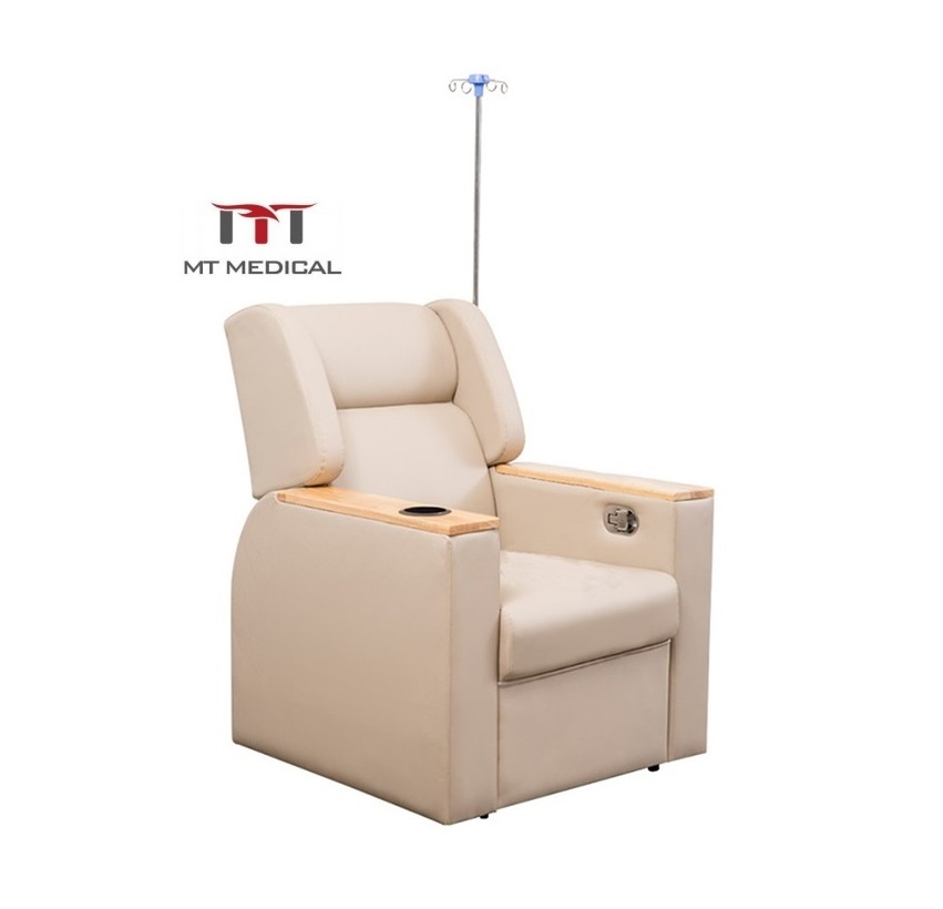 Medical Furniture Patient IV Infusion Chair Hospital Manual Adjustable Transfusion Chair