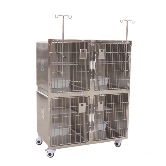 High quality veterinary stainless steel cage for animal, dog and cat