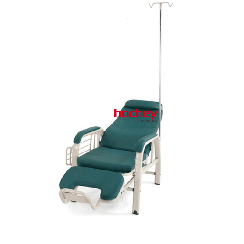 MT MEDICAL Luxury Hospital Comfortable Recliner Medical Transfusion Chair With IV Pole Adjustable Infusion Chairs