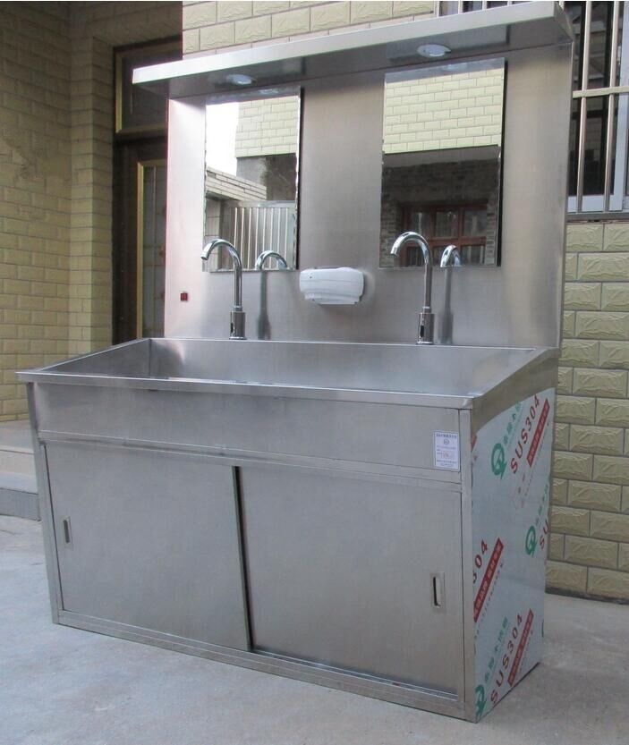 Hot sale 304 stainless steel hospital operation room bathroom wash hand basin sink price