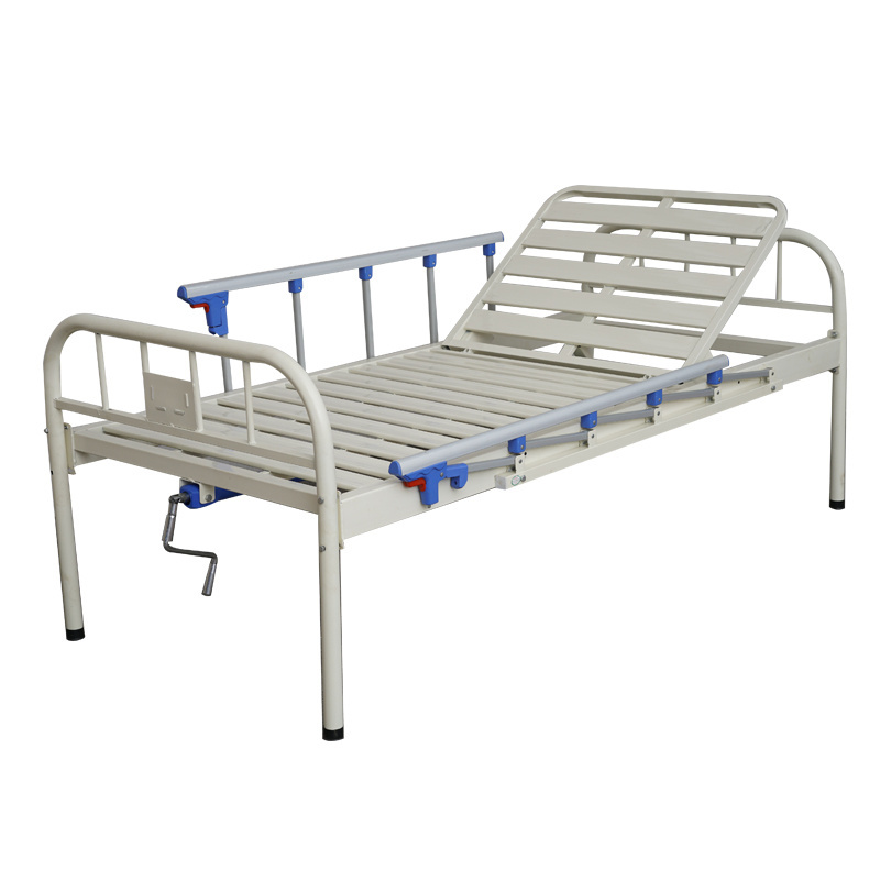 MT MEDICAL hospital furniture steel coating single/one crank manual clinic bed for patient use