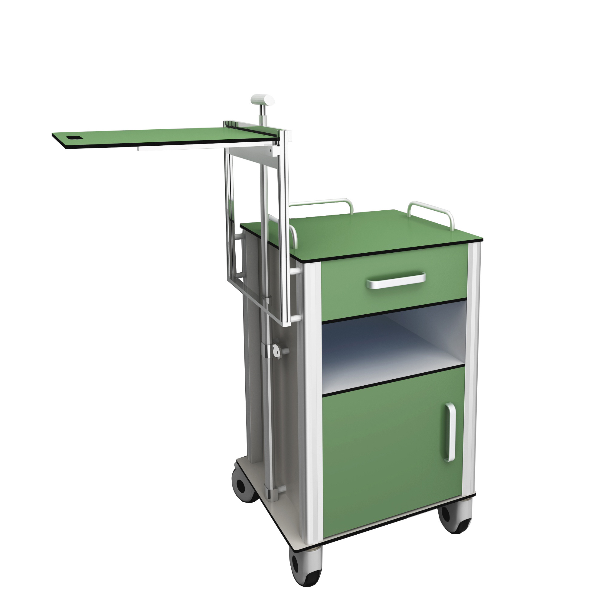 MT MEDICAL Mobile hospital overbed table hospital bedside cabinet with dining board