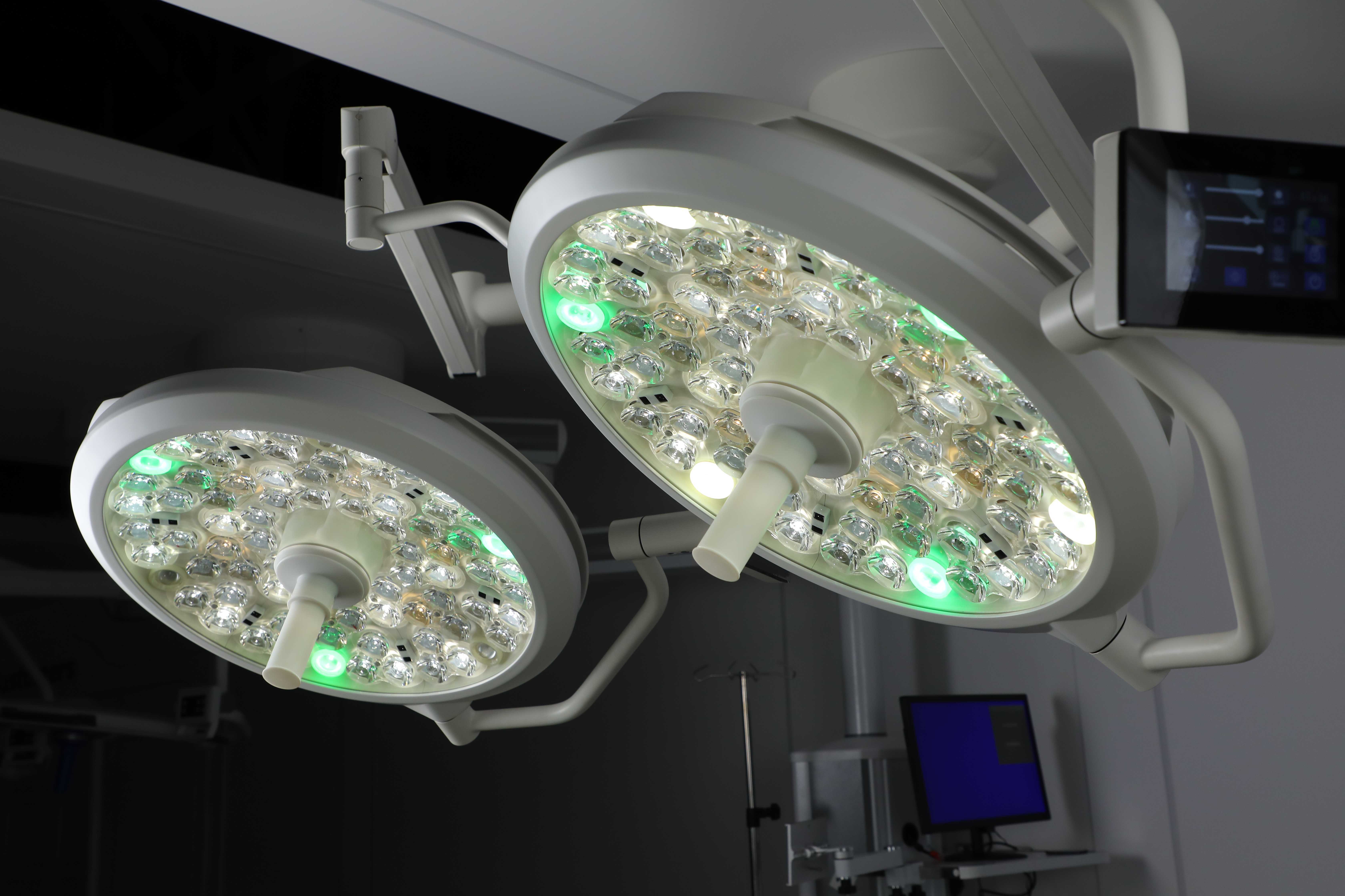 MT MEDICAL Adjustable LED Shadowless Ceiling Double Dome  Operating Lights