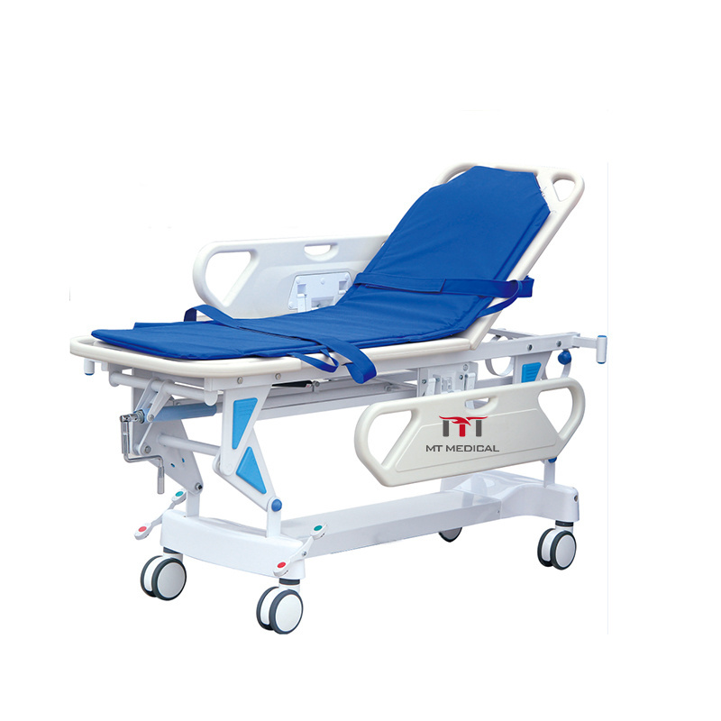 MT MEDICAL Ambulance  Stainless Steel Emergency Patient Transfer Trolley  Wheelchair With Mattress