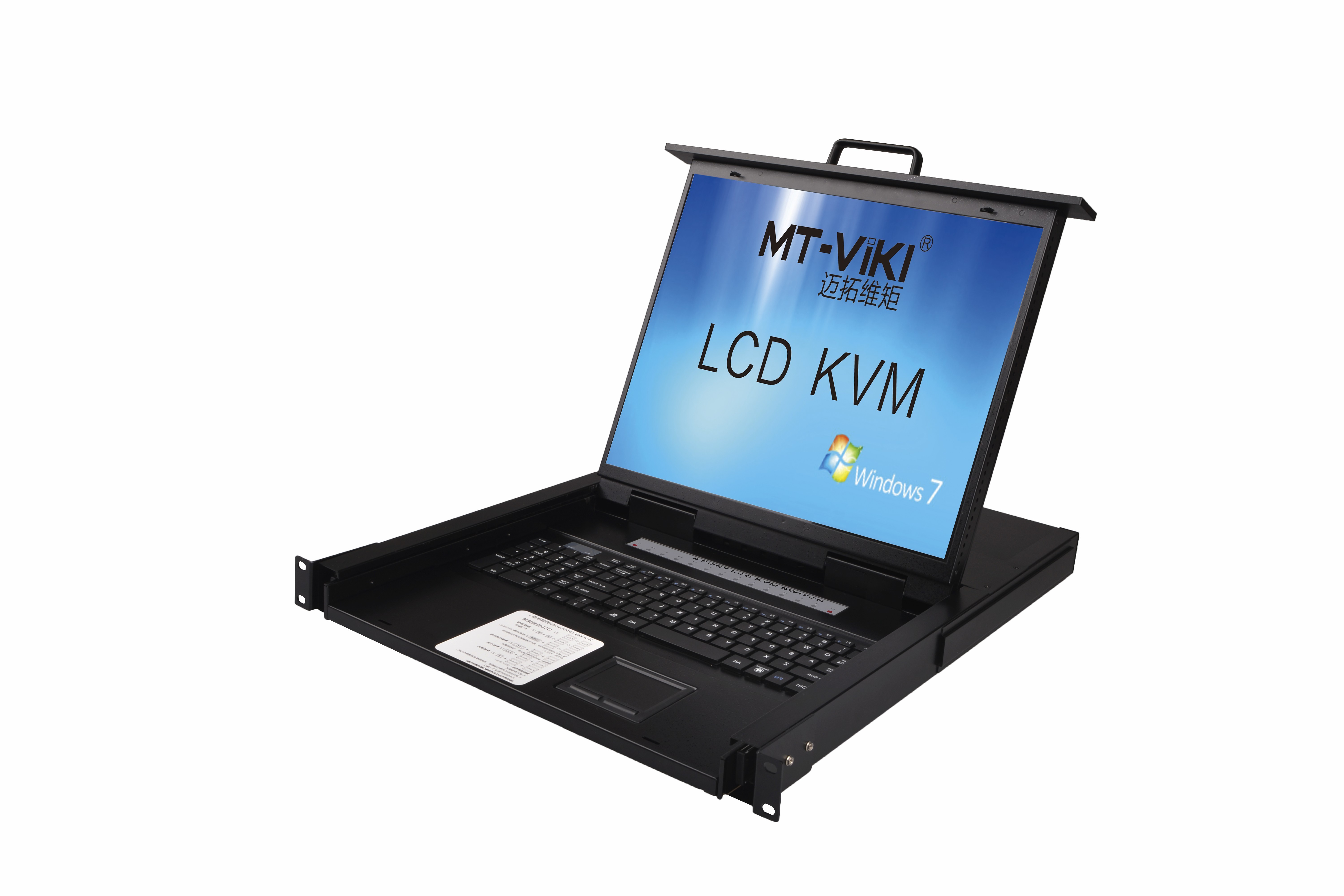 19 inch LCD KVM Switch 8 port VGA + 8 pack USB VGA Cables, MT-VIKI Rackmount KVM console Drawer 8x1, 19 inch LCD KVM Switch