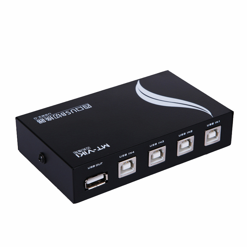 MT-1A4B-CF manual 4 port USB switch 4x1 USB share switcher support 4 computer share on USB2.0 device USB printer sharing