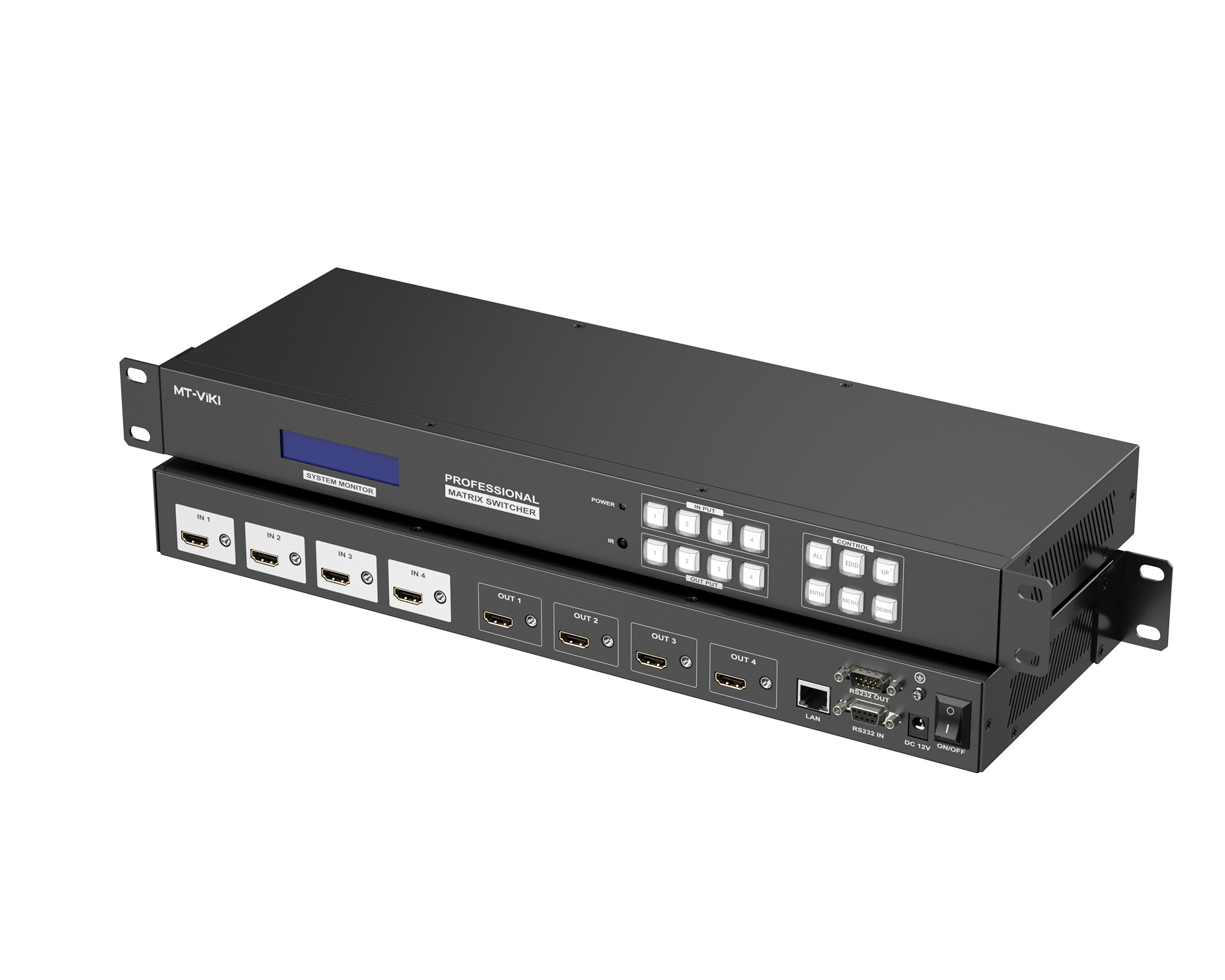 4K 30Hz Video HDMI Matrix Switcher 4x4, MT-ViKI Audio Video Equipments HDMI Matrix Switch Splitter 4 in 4 out HDMI1.4