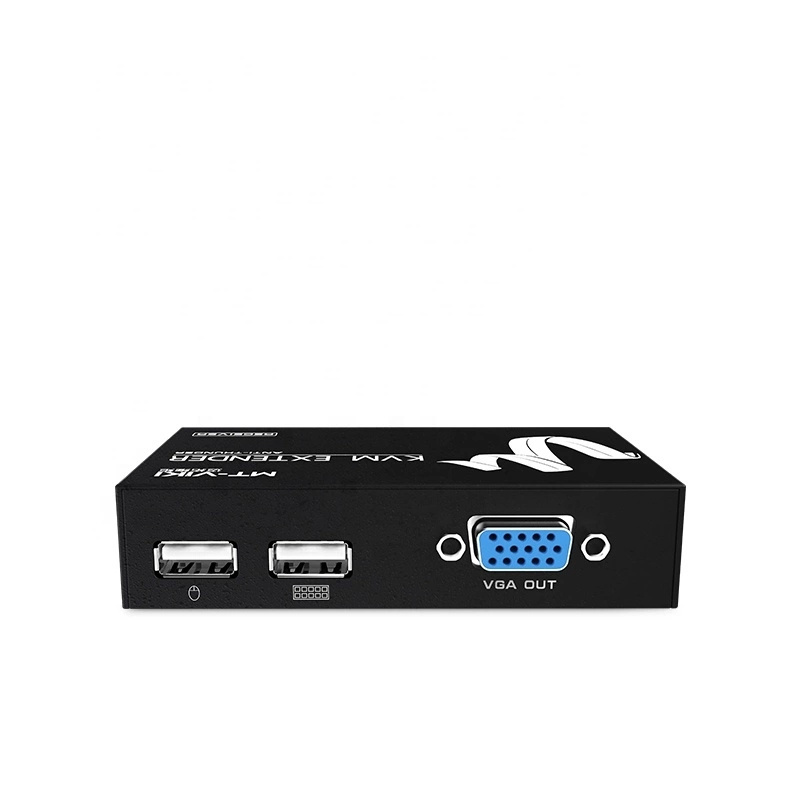 Hot sale VGA USB KVM Extender 100m via CAT5e/6 cable LAN RJ45 1080P@60Hz keyboard Mouse signal VGA extender