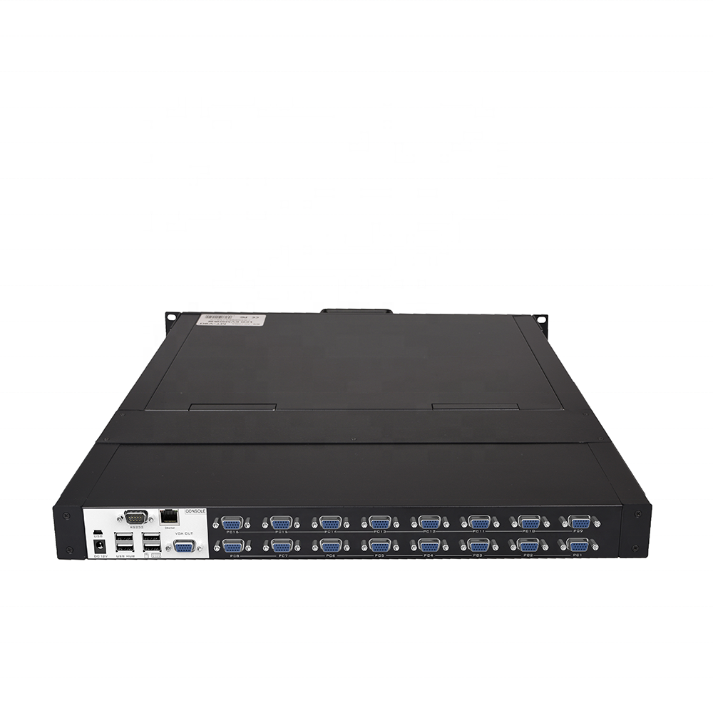 19'' LCD IP KVM Switch 16 port VGA MT-VIKI 16x1 1U Rack LED KVM Switch Console over Remote IP