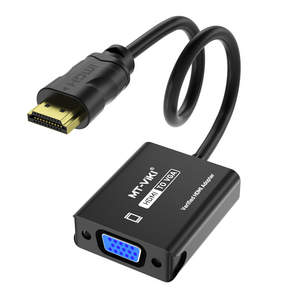 2024 New Design 1080P 60Hz HDMI to VGA Adapter, MT-VIKI 23cm Customized Logo HDMI to VGA Converter Cable