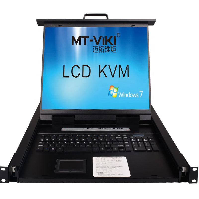 MT-VIKI 19 Inches  LCD Kvm Switch 8 Port VGA, MT-VIKI RACK KVM Console Drawer 8x1