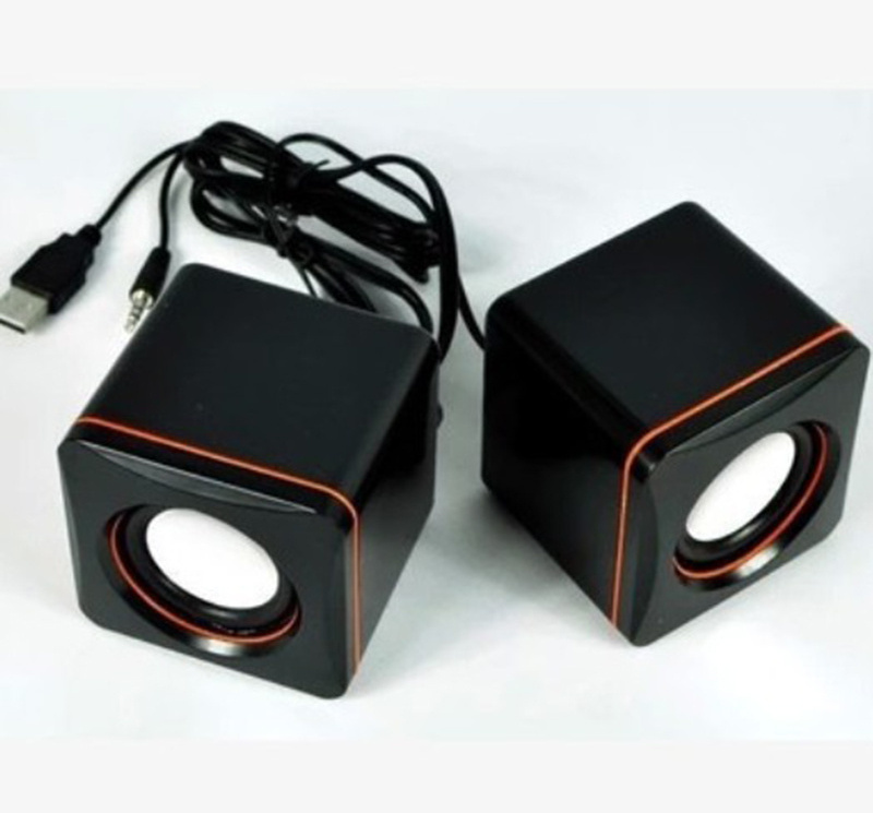 Portable Computer Speakers 2 Pcs USB Power Computer Speakers Stereo 3.5mm For Desktop PC Laptop Mini Wired Bass Sound Speaker