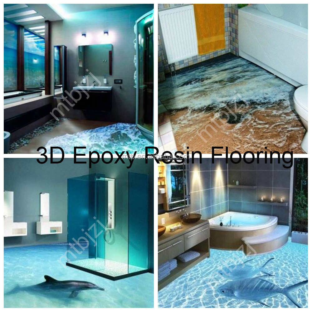 Waterproof Anti-slip Epoxy Resin 3D Floor for Home Floor Decoration