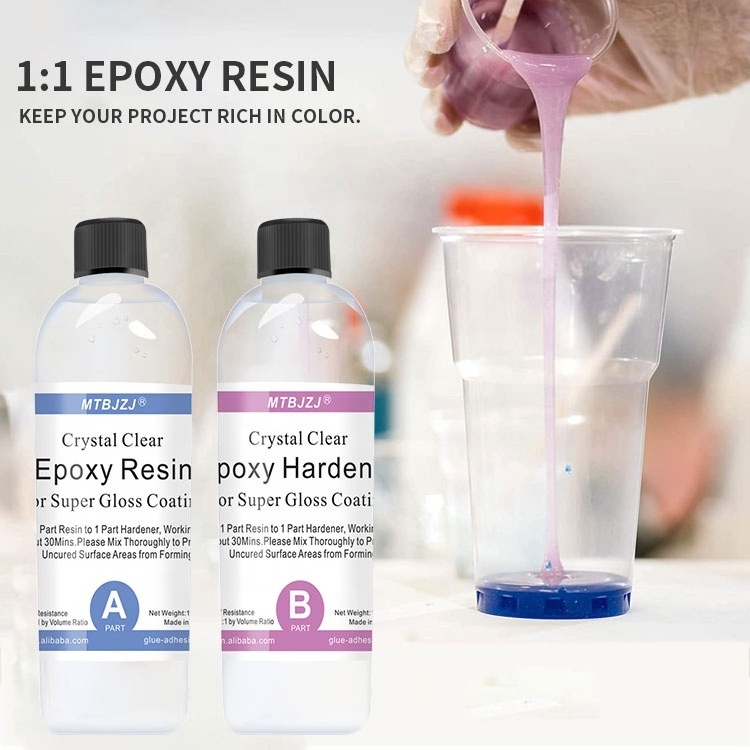 UV Resistant MTB2209 Clear Epoxy Resin AB Glue For Jewelry 16OZ Kit