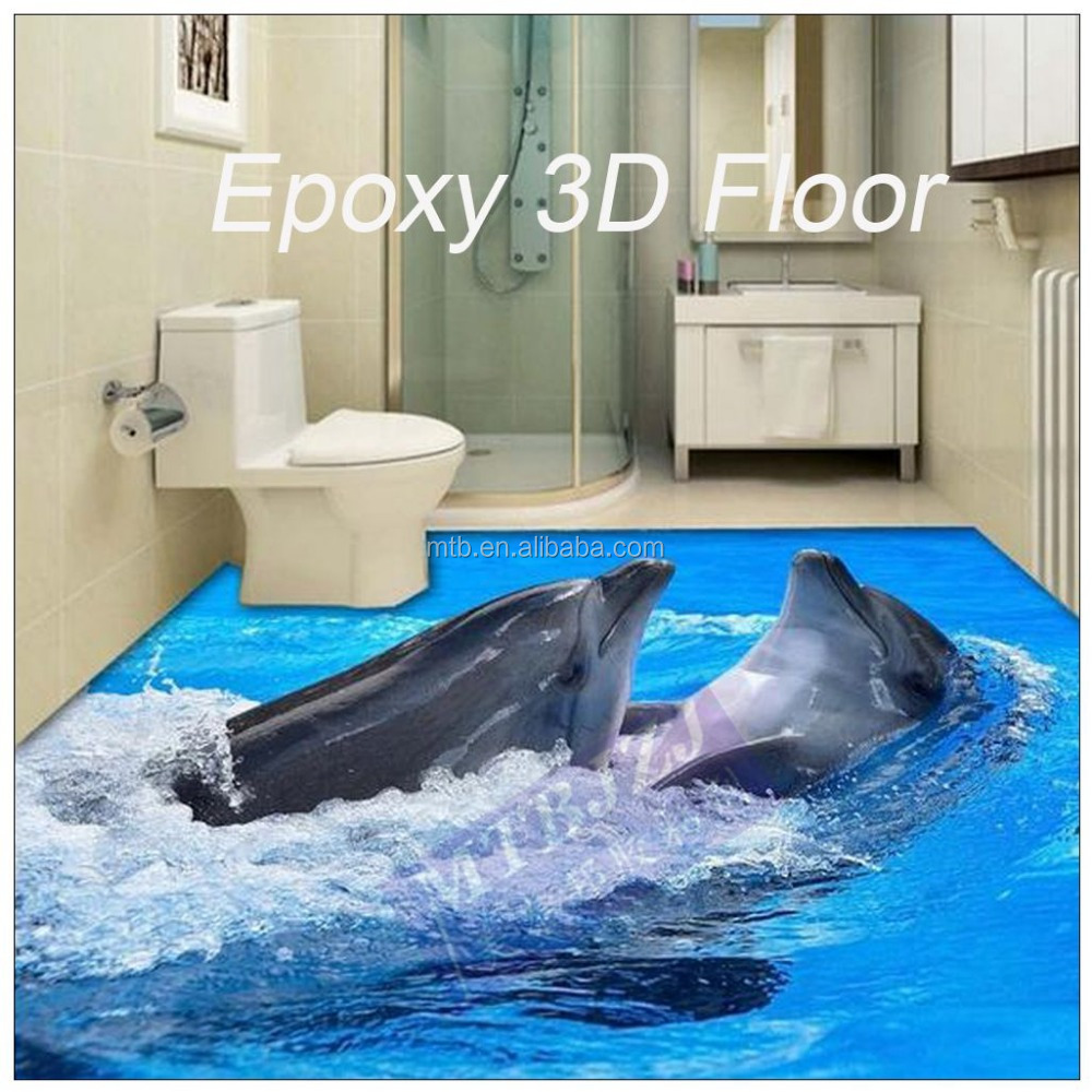 Waterproof Anti-slip Epoxy Resin 3D Floor for Home Floor Decoration