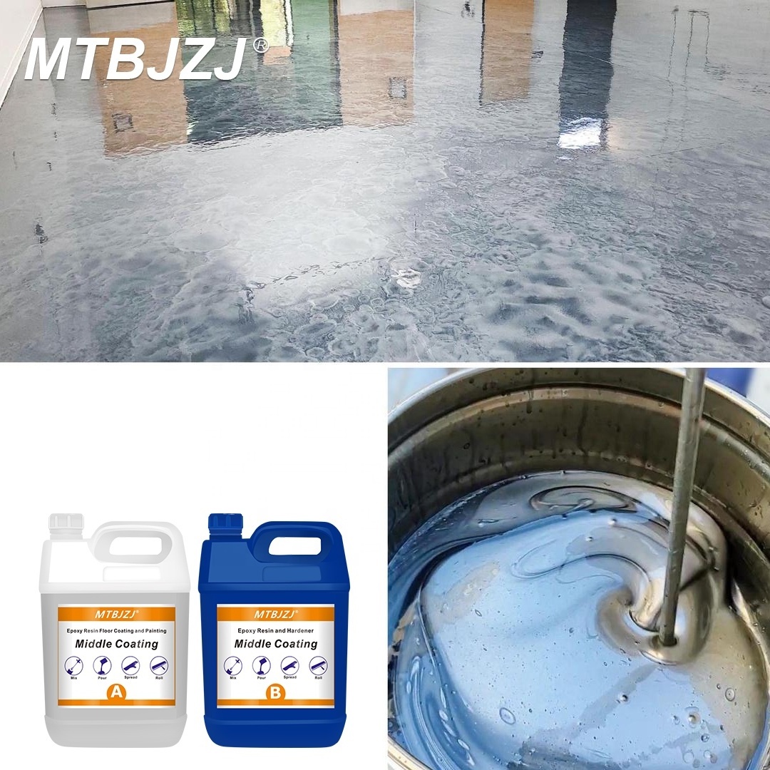 Self leveling Anti-scratch Metallic Epoxy Resin Floor Coating for House Floor