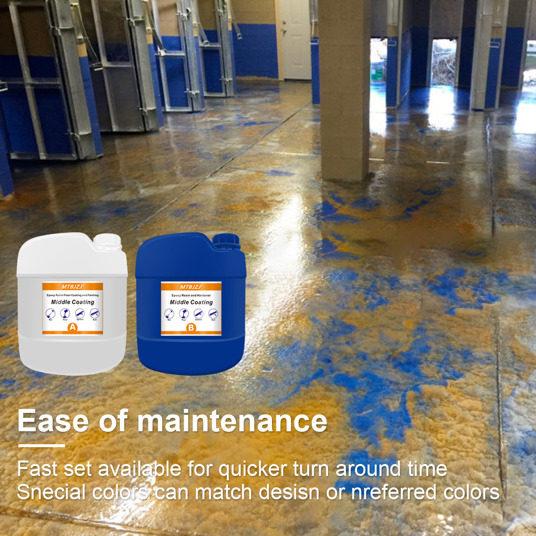 Self leveling Anti-scratch Metallic Epoxy Resin Floor Coating for House Floor