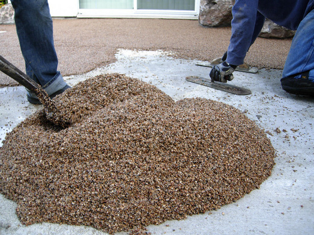 Epoxy Garage Floor Driveway Coating Pebble Stone Coatings