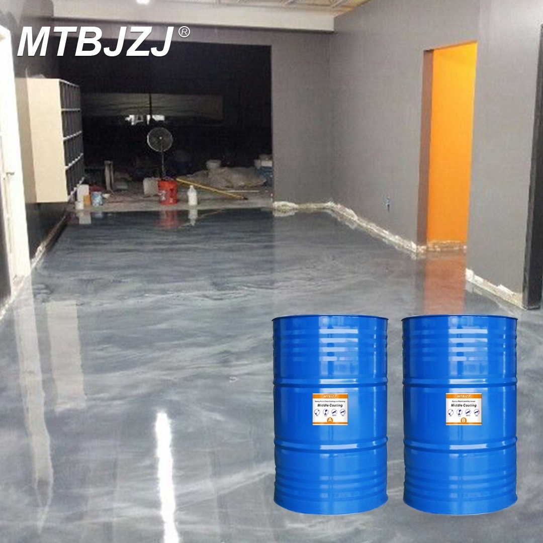 AB Glue Epoxy Resin For Floor Coating High Quality Middle Coat Floor Epoxy Resin