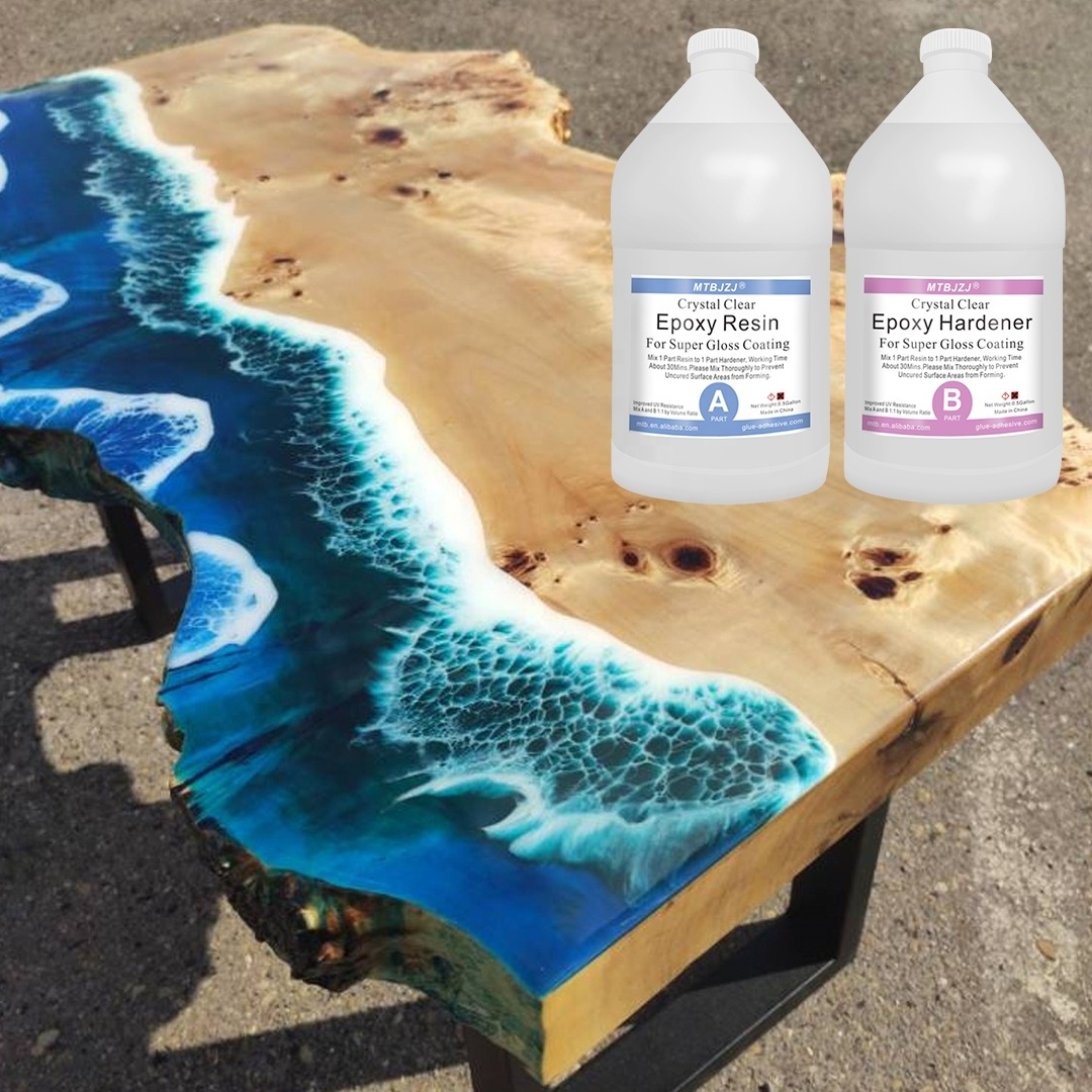 Stain Resistant Factory Supply Super Clear Epoxy Resin Table Top Resina Epoxi Para A:B=1:1 Pure Epoxy