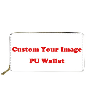 Custom Printed Wallet Lady Card Holder PU Leather Sublimation Girls Purse Long Women Custom Printing Wallet