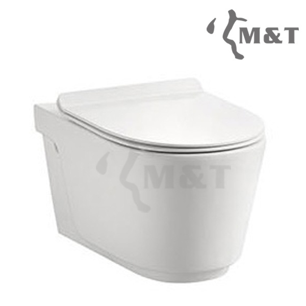 Hot sale sanitary wares porcelain personalized modern style egg shape wall hung toilet for wc