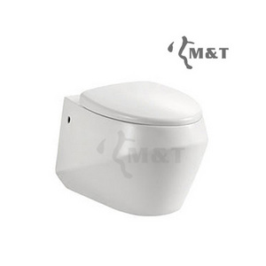 Hot sale sanitary wares porcelain personalized modern style egg shape wall hung toilet for wc