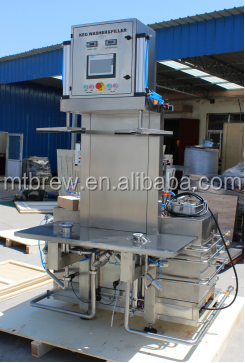 2 heads semi-auto beer keg filling & washing machine for brewery equipment with good price