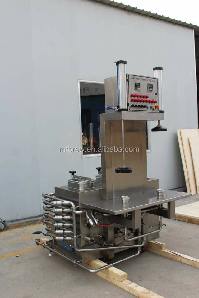 2 heads semi-auto beer keg filling & washing machine for brewery equipment with good price