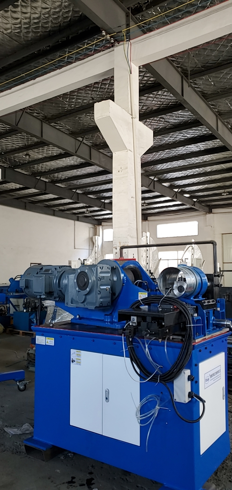 Spiral duct making machine, air tube spiral ducting machine round duct former