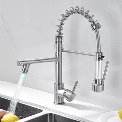 Black Kitchen Faucet Commercial Pull Down kitchen sink faucet with sprayer kitchen mixer tap