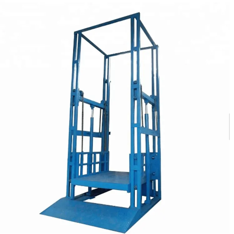 Best price indoor small full caged enclosed hydraulic cargo lift elevator