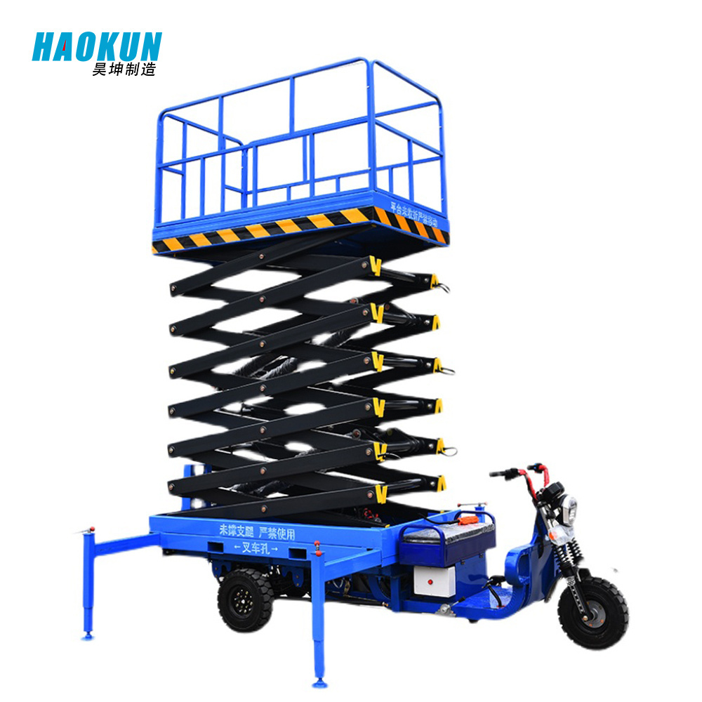 Vehicle Truck Mounted Scissor Hydraulic Lift Table High Rise Working Platform for cleaning window and maintenance garden repair