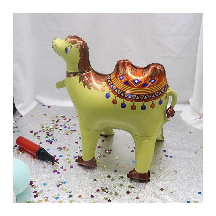 MTF Wholesale Cartoon Yellow Camel 4D Aluminum Foil Inflatable Kids Toys Animal Party Decoration Balloon Printed