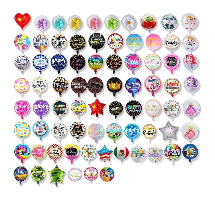 Wholesale 2023 18 Inches Kids Toys Round Helium Ballons Globos other Party Decorations Foil Balloons