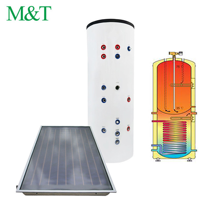 Flat panel  100 500 1000 liter water boiler solar water heater for family