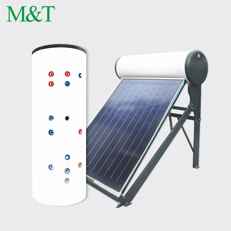 Flat panel  100 500 1000 liter water boiler solar water heater for family