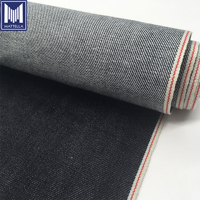 12oz 98 cotton 2 elastane spandex japanese organic cotton stretch selvedge denim fabric for jeans