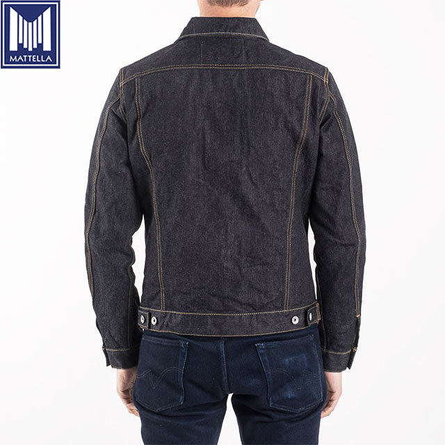 Vintage classical heavy weight red selvage line custom OEM japanese style cotton raw selvedge denim fabric jeans jacket for men