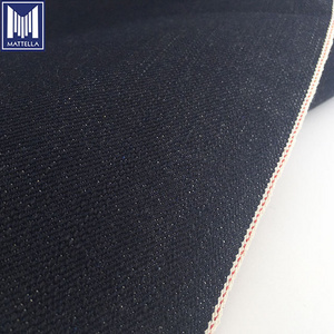 662802E wholesale rolls of 100% organic long staple cotton warp slub heavy 17oz selvedge denim fabric for man jeans jackets