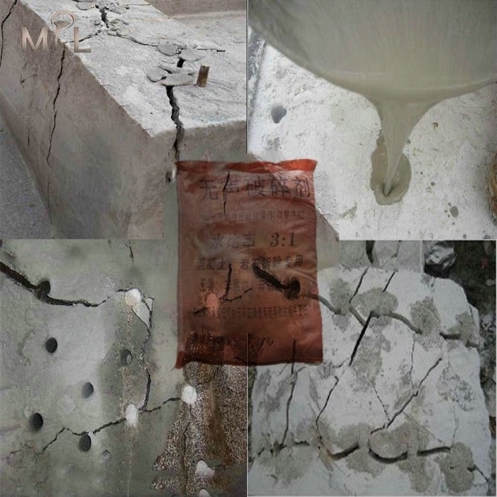 Included usage method Crackmax Expansive Mortar Rock Breaking Concrete Expansion Dexpan