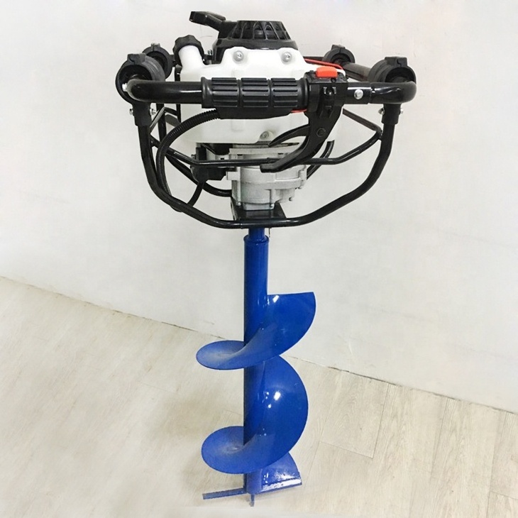 gasoline earth auger with brake/post hole digger/tree planting hole drilling machine