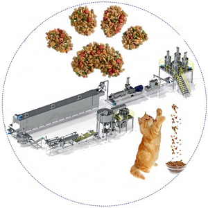 Hot sale automatic dog food manufacturing machines pet food processing line extruder