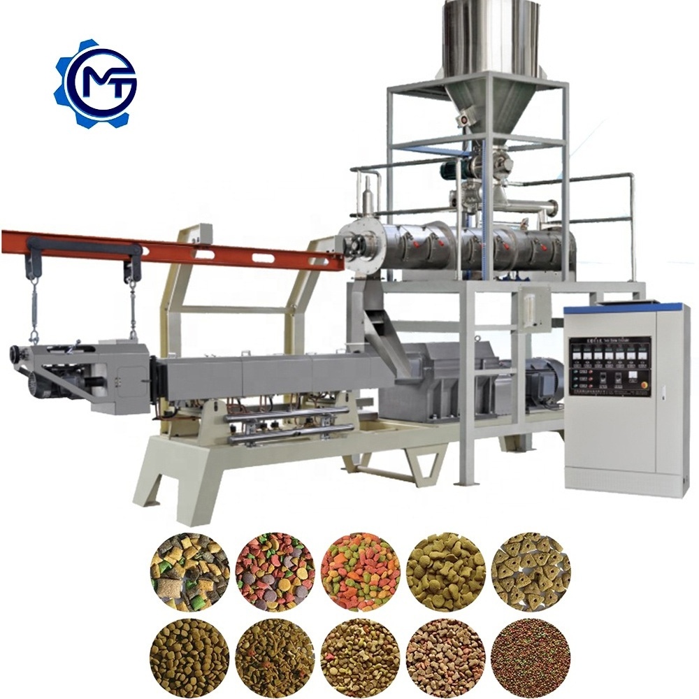 Puffed puppy Pet dog food feed extruder processing plant production line machinery equipment