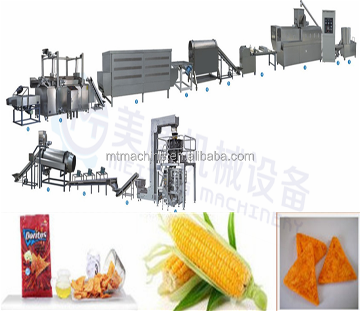 Dorito chips making equipment Tortilla corn chips processing line chips extruding machinery